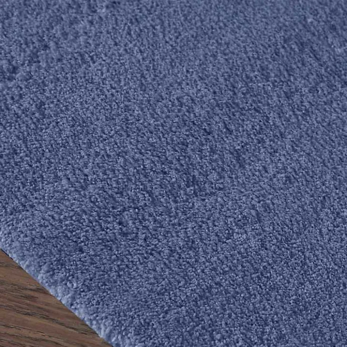 Clearance Kirklands Home Blue Plush Microfiber Bath Mat, 20x24
