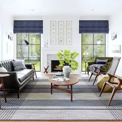Kirklands Home Blue Portland Emily Henderson x RugsUSA Rug, 5x8