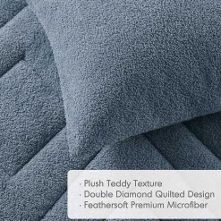 Online Kirklands Home Quilted Teddy 3-pc. King Comforter Set Blue