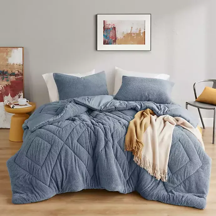 Sale Kirklands Home Quilted Teddy 2-pc. Twin Comforter Set Blue