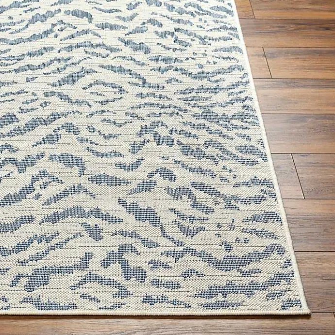 Clearance Kirklands Home Blue Ravello Outdoor Rug, 5x7