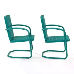 Online Kirklands Home Retro Basket Weave Chairs, Set of 2 Blue