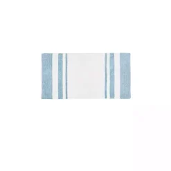 Best Kirklands Home Blue Reversible Stripe Trim Bath Mat, 45 in.