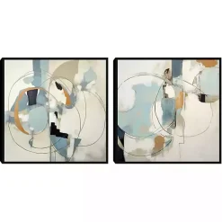 Outlet Kirklands Home Blue Rhythms Framed Canvas Art Prints, Set of 2