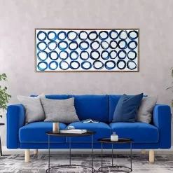 Kirklands Home Blue Rings Framed Canvas Art Print