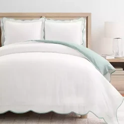 Kirklands Home Blue Scallop Edge 3-pc. Full/Queen Duvet Cover Set