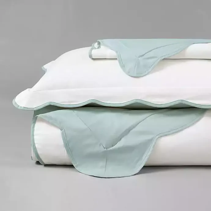 Kirklands Home Blue Scallop Edge 3-pc. Full/Queen Duvet Cover Set