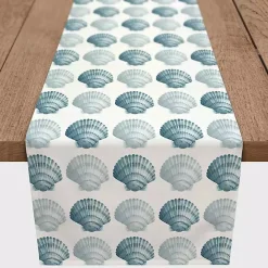 Discount Kirklands Home Blue Scallop Seashells Table Runner, 72 in.