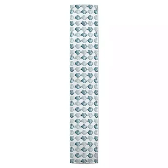Discount Kirklands Home Blue Scallop Seashells Table Runner, 72 in.