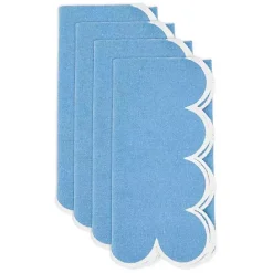 Discount Kirklands Home Scalloped Edge Napkins, Set of 4 Blue
