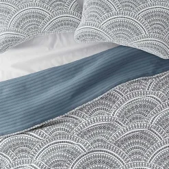 Online Kirklands Home Blue Scalloped Reversible 2-pc. Twin Quilt Set