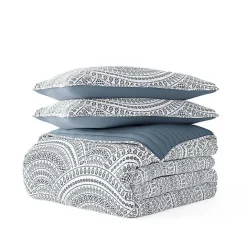 Online Kirklands Home Blue Scalloped Reversible 3-pc. Queen Quilt Set