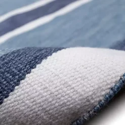 Clearance Kirklands Home Blue Shades Striped Indoor/Outdoor Scatter Rug