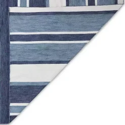 Sale Kirklands Home Blue Shades Striped Indoor/Outdoor Area Rug, 5x7