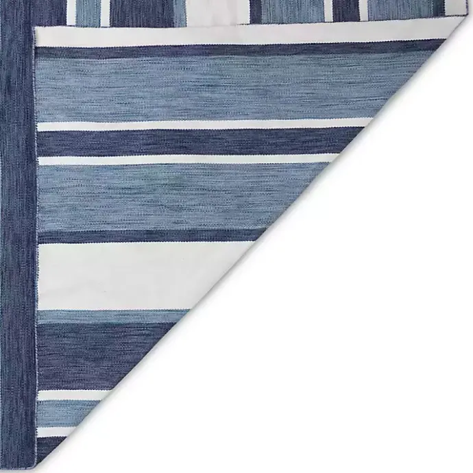 Sale Kirklands Home Blue Shades Striped Indoor/Outdoor Area Rug, 5x7