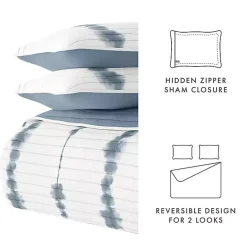 Online Kirklands Home Blue Shibori Reversible 2-pc. Twin Quilt Set