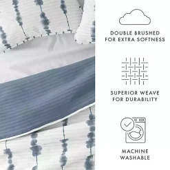 Sale Kirklands Home Blue Shibori Reversible 3-pc. Queen Quilt Set