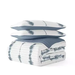 Kirklands Home Blue Shibori Reversible 3-pc. King Quilt Set
