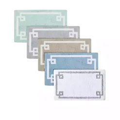Outlet Kirklands Home Simple Trim Cotton Tufted Bath Mat, 40 in. Blue