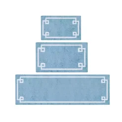 Outlet Kirklands Home Simple Trim Cotton Tufted Bath Mat, 72 in. Blue