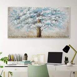 Clearance Kirklands Home Blue Solitude Framed Canvas Art Print