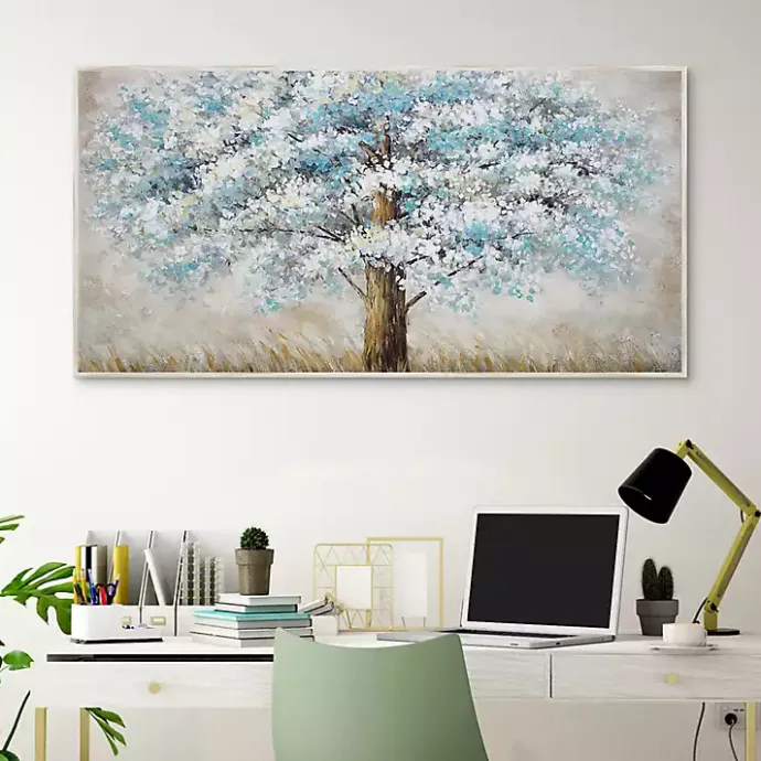 Clearance Kirklands Home Blue Solitude Framed Canvas Art Print