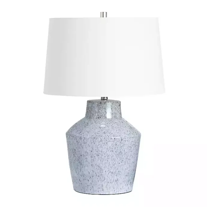 Kirklands Home Speckled Ceramic Jar Table Lamp Blue