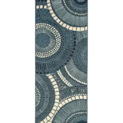 New Kirklands Home Spheres Indoor/Outdoor Runner, 1x4 Blue