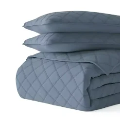 Clearance Kirklands Home Stitched Diamond 2-pc. Twin Quilt Set Blue