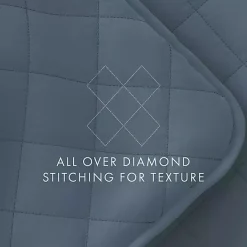Best Kirklands Home Stitched Diamond 3-pc. King Quilt Set Blue