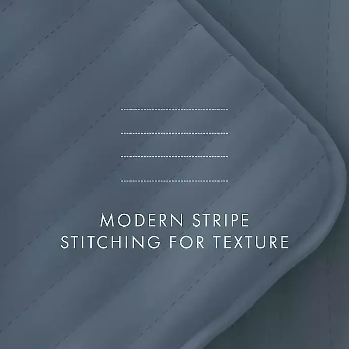 Best Kirklands Home Stitched Stripes 3-pc. King Quilt Set Blue