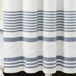 Outlet Kirklands Home Blue Stripe Diamond Tufted Shower Curtain