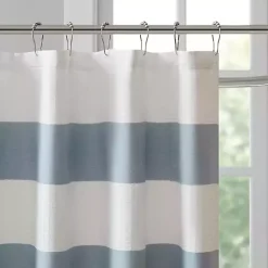 Best Kirklands Home Stripe Waffle Weave Shower Curtain Blue