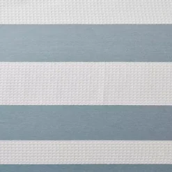 Best Kirklands Home Stripe Waffle Weave Shower Curtain Blue