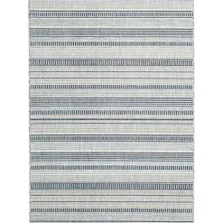 Kirklands Home Striped Lava Indoor/Outdoor Area Rug, 5x7 Blue