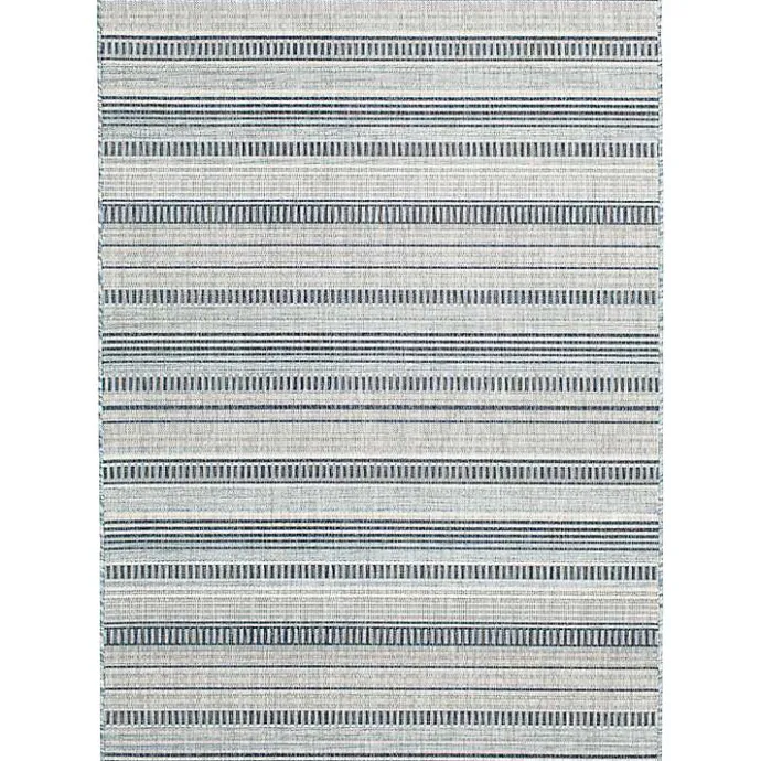 Kirklands Home Striped Lava Indoor/Outdoor Area Rug, 5x7 Blue