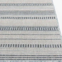 Kirklands Home Striped Lava Indoor/Outdoor Area Rug, 5x7 Blue