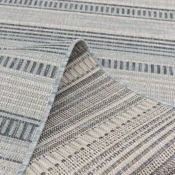 Kirklands Home Striped Lava Indoor/Outdoor Area Rug, 5x7 Blue