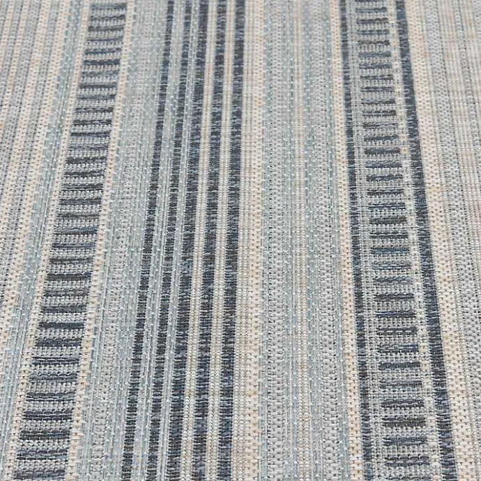 Kirklands Home Striped Lava Indoor/Outdoor Area Rug, 5x7 Blue