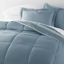 Kirklands Home Striped Reversible 3-pc. Queen Comforter Set Blue