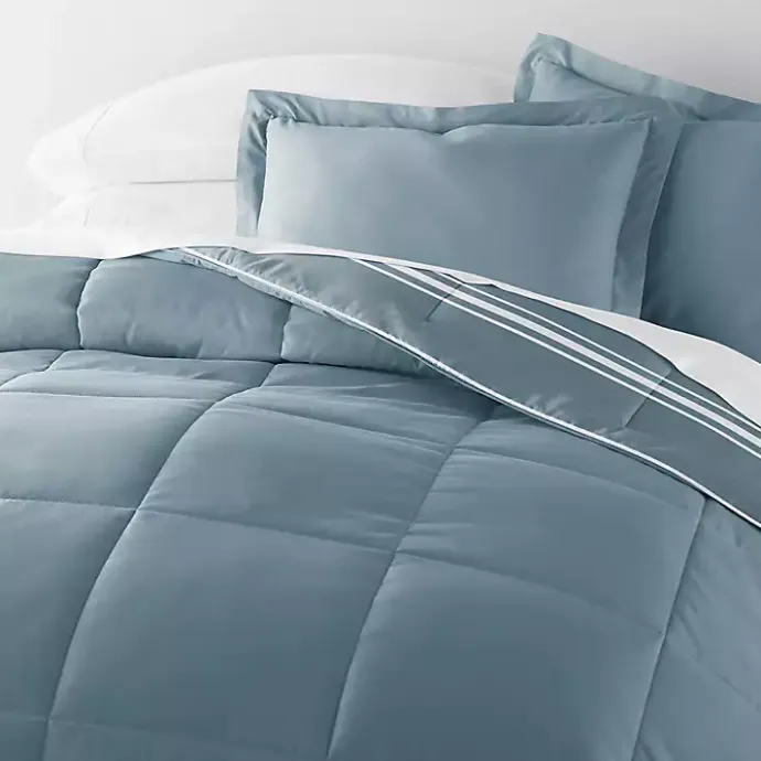 Kirklands Home Striped Reversible 3-pc. Queen Comforter Set Blue