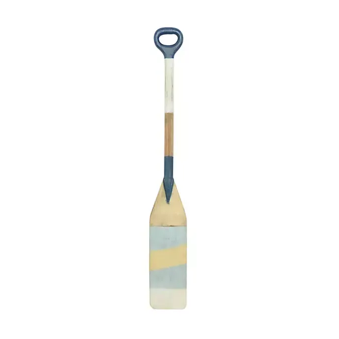Online Kirklands Home Striped Wood Canoe Oar Wall Plaque Blue