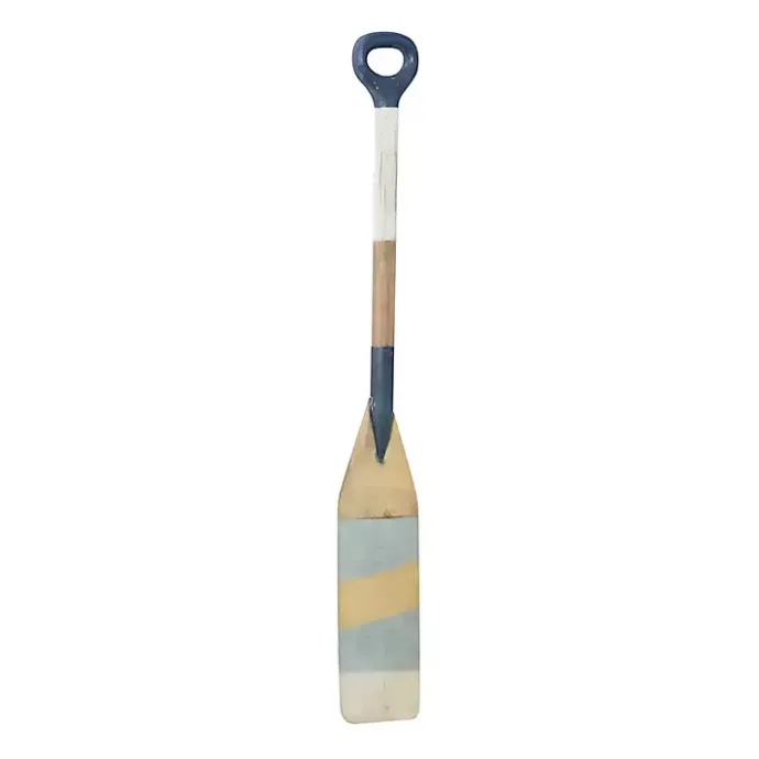Online Kirklands Home Striped Wood Canoe Oar Wall Plaque Blue