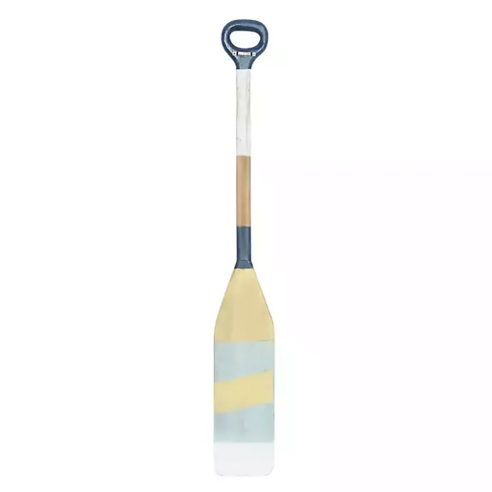 Online Kirklands Home Striped Wood Canoe Oar Wall Plaque Blue