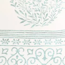 Sale Kirklands Home Blue Teardrop Leaves Curtain Panel Set, 84 in.