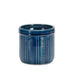 Online Kirklands Home Terracotta Abstract Decorative Pots, Set of 3 Blue