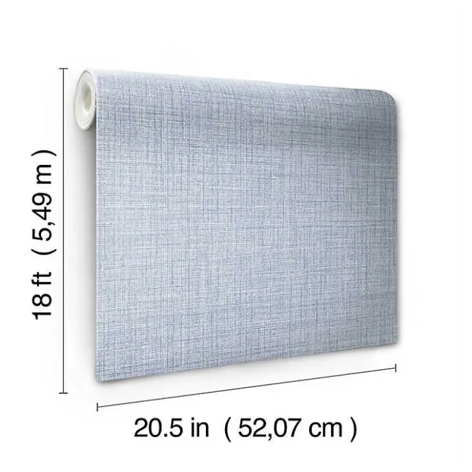Discount Kirklands Home Textured Faux Fabric Peel & Stick Wallpaper Blue