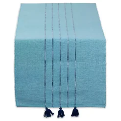 Discount Kirklands Home Thera Stripe Table Runner Blue