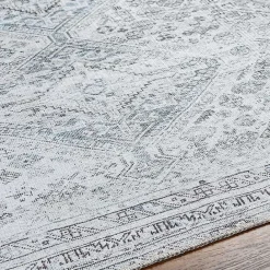 New Kirklands Home Traditional Washable Area Rug, 7x10 Blue