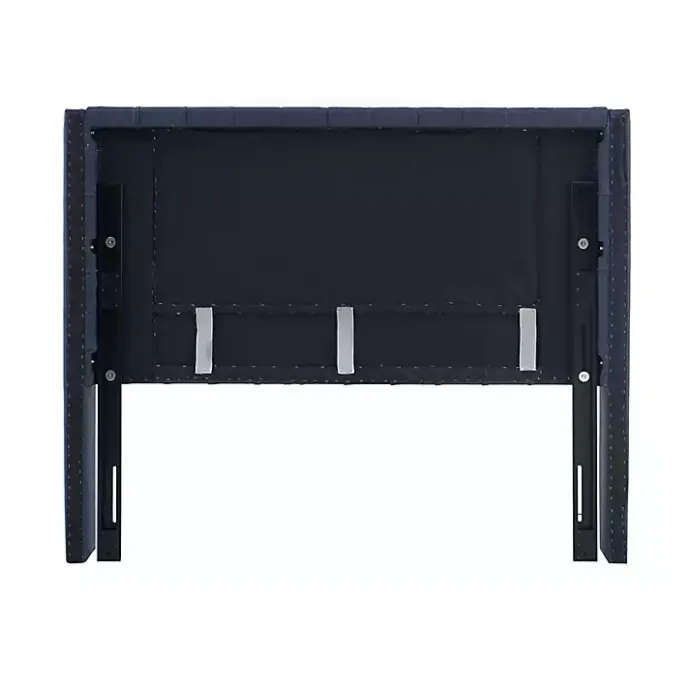 Online Kirklands Home Tufted Upholstered Metal Leg Queen Headboard Blue